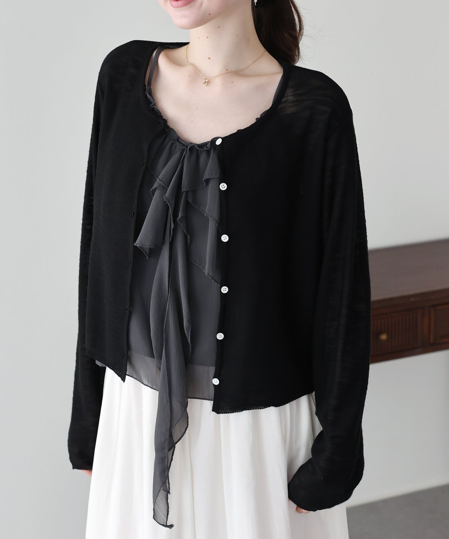 【早割5％OFF】シフォンティアードキャミソール【メール便】