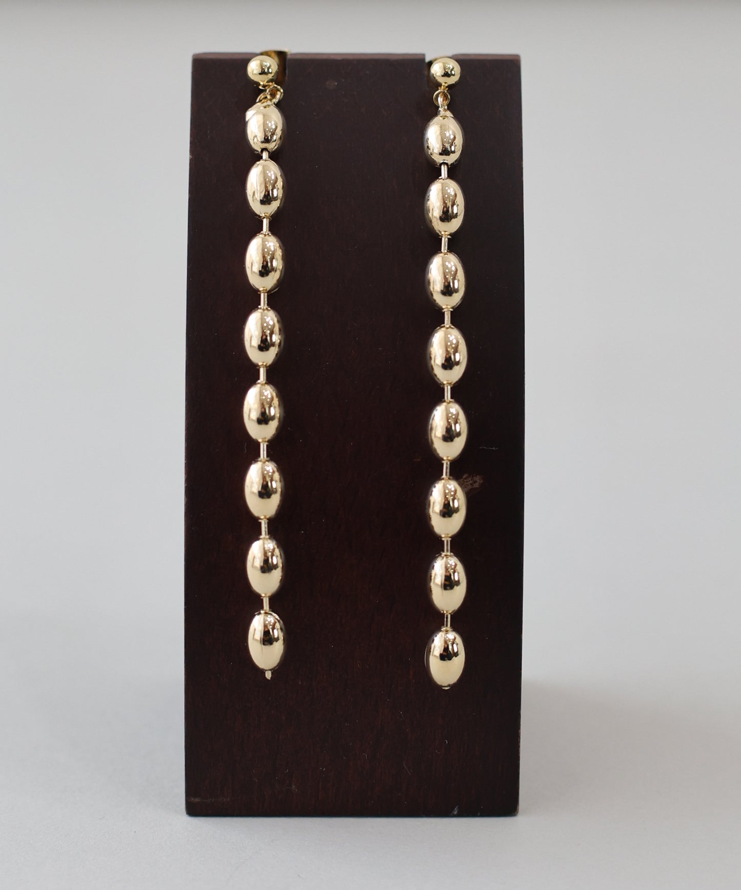 オーバルボールチェーンピアス / ニッケルフリー