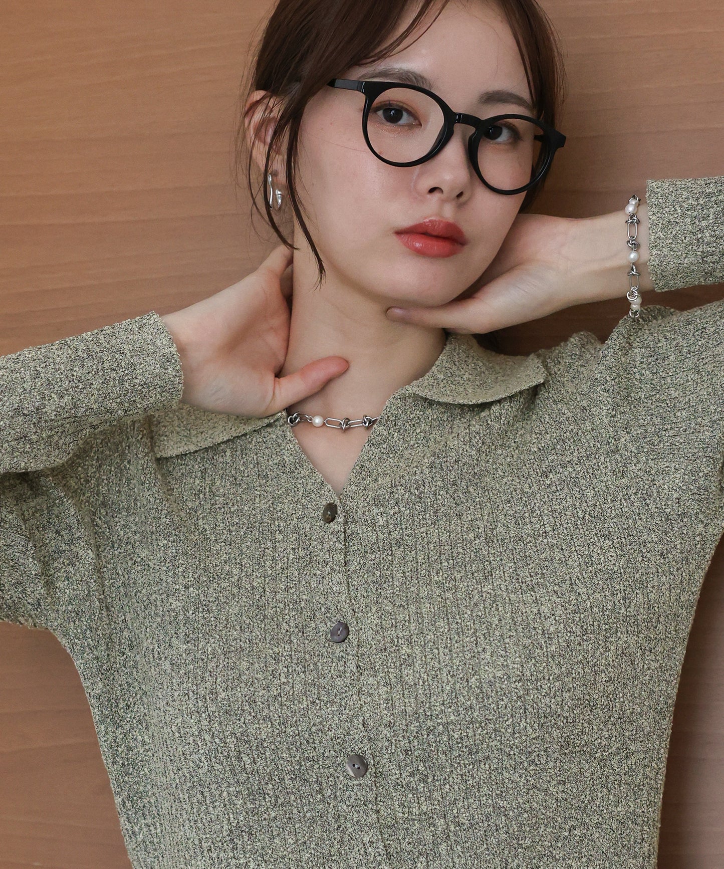 【早割5％OFF】メランジスキッパーニット