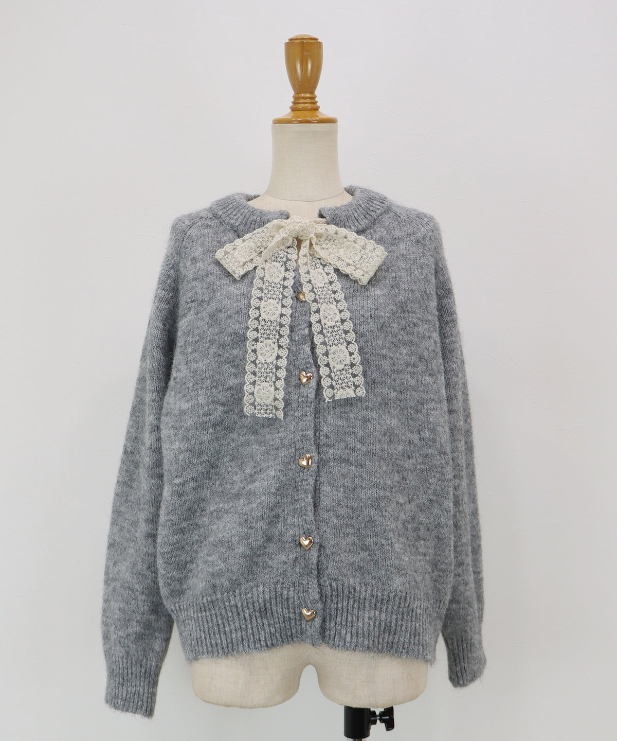 【早割5％OFF】レースリボンカーディガン