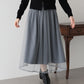 丈が選べるフロッキーチェックチュールスカート