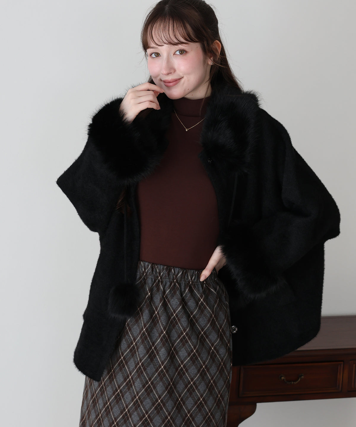 【早割5％OFF】ファーカラーショートコート