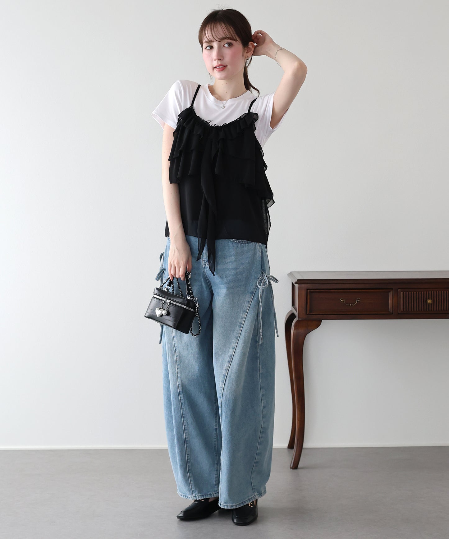 【早割5％OFF】シフォンティアードキャミソール【メール便】