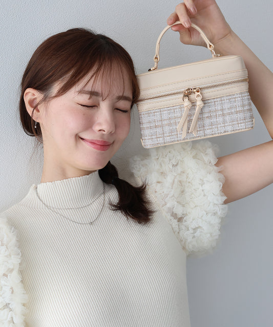 【早割5％OFF】ツイードミニバッグ