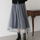 丈が選べるフロッキーチェックチュールスカート