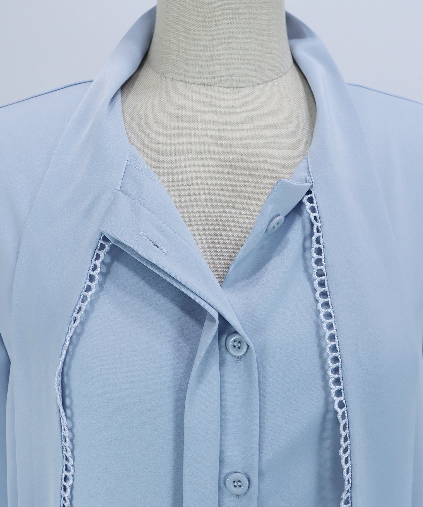 レーストリムリボンブラウス【ネコポス】