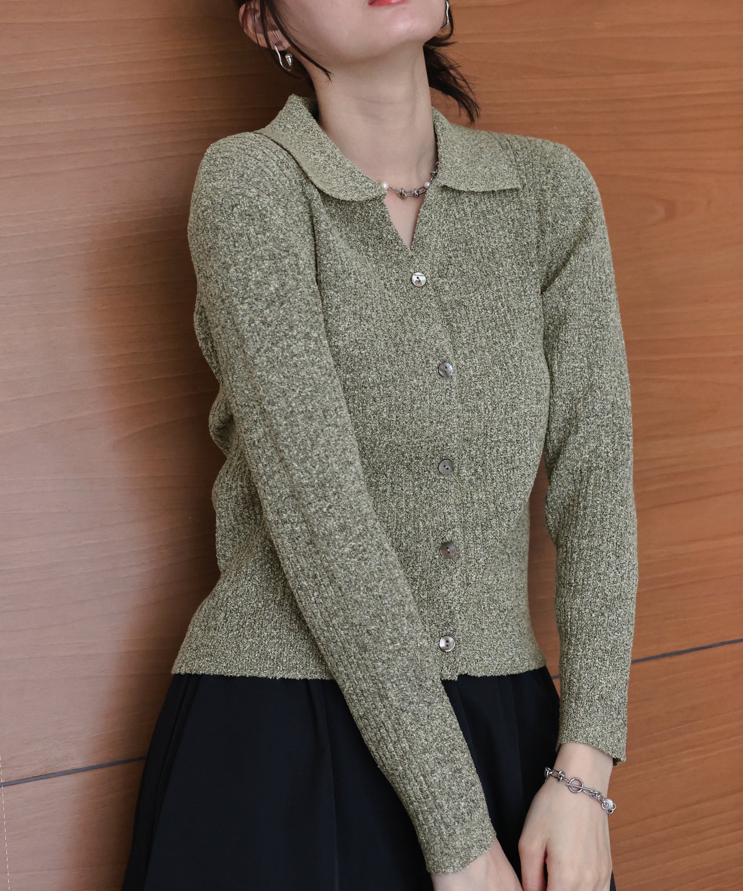 【早割5％OFF】メランジスキッパーニット