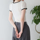 【SALE】バイカラーリボンカットソー【メール便】