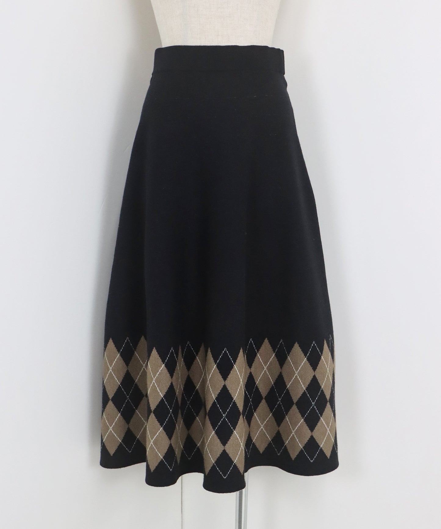 チェック柄ニットスカート