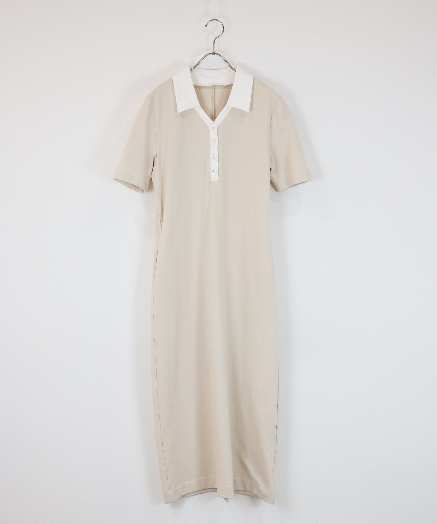 【早割5％OFF】スキッパー襟ワンピース