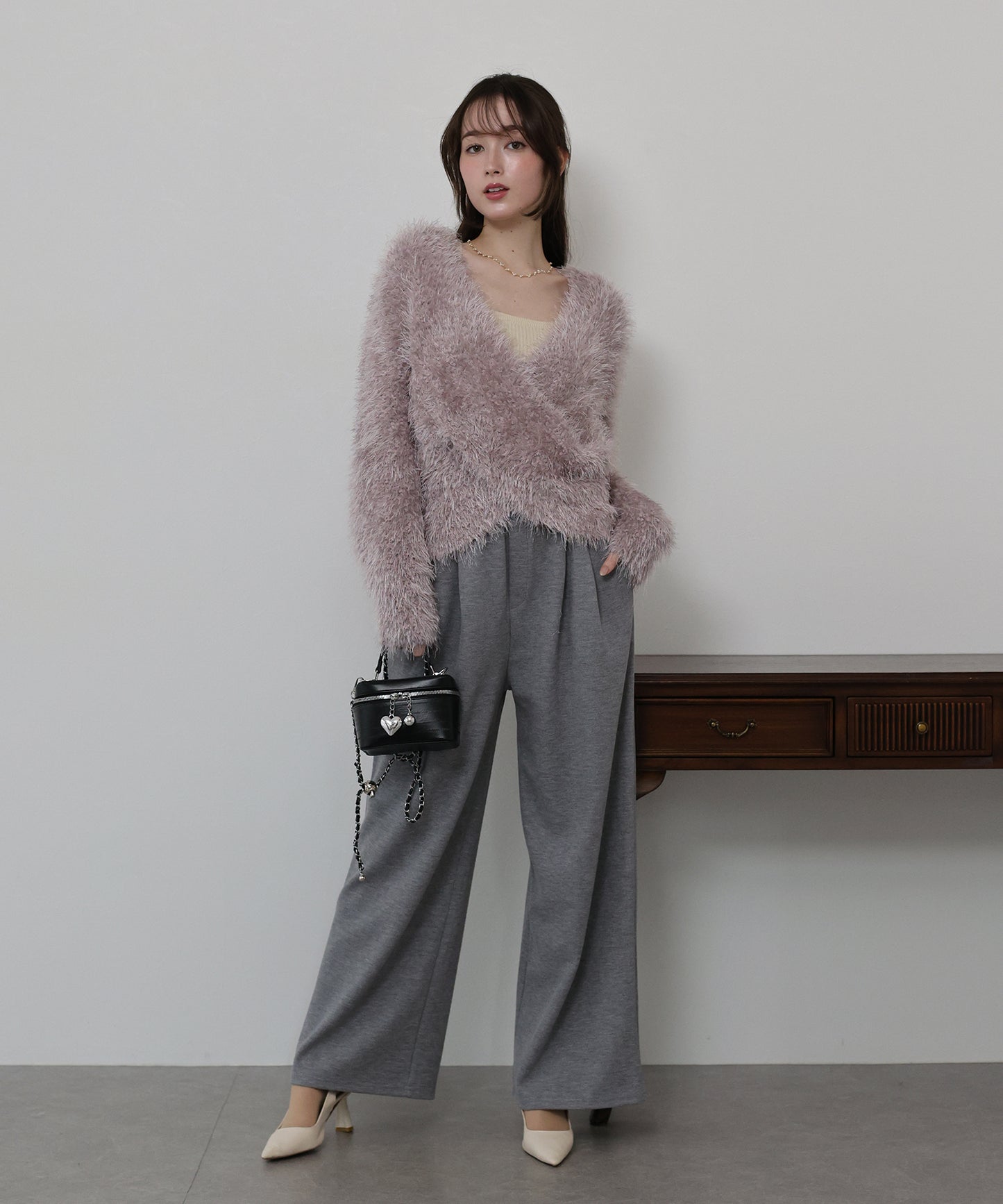 シャギークロスニット