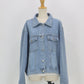 レーストリムデニムブルゾン