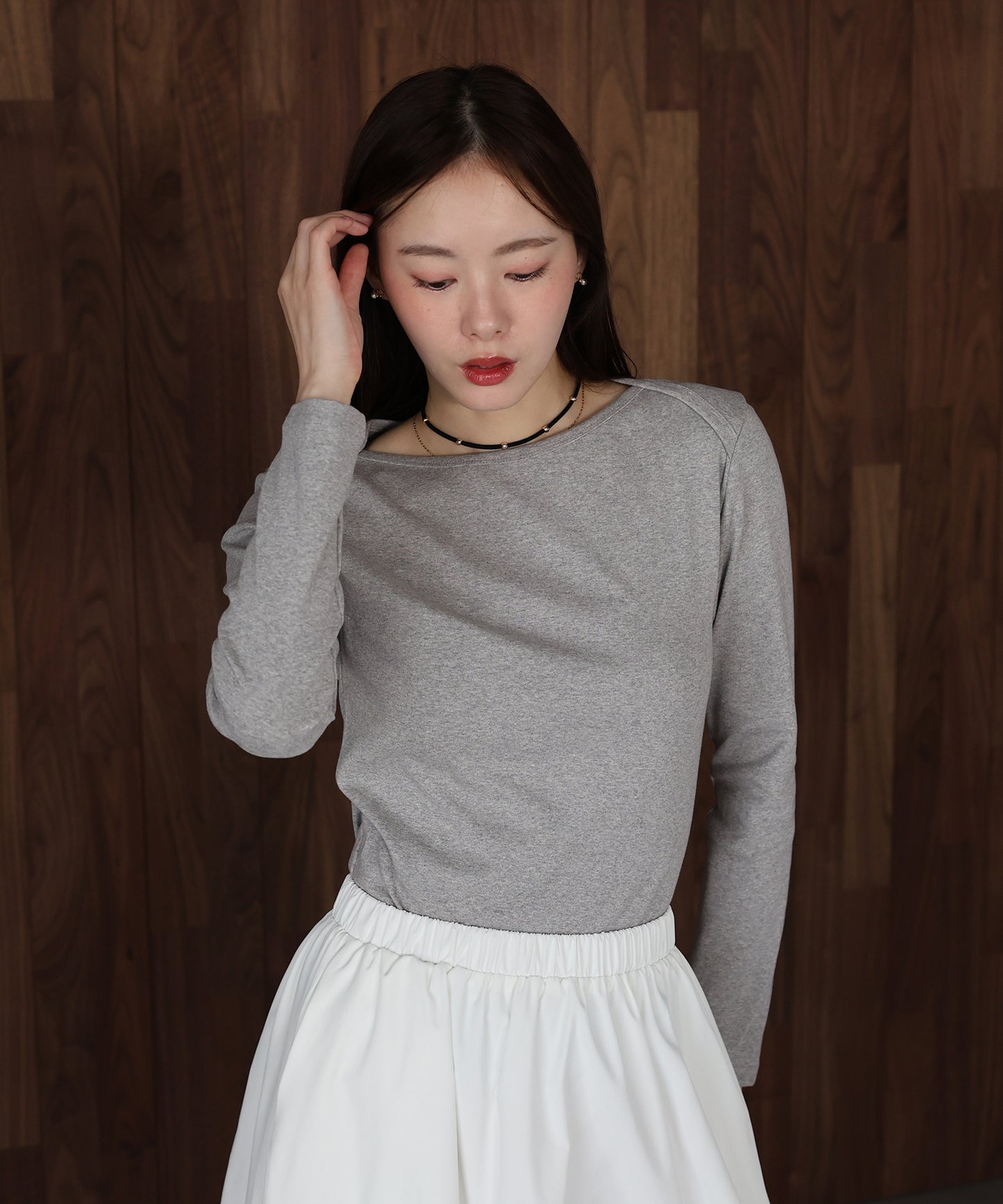 ボートネックTシャツ【ネコポス】