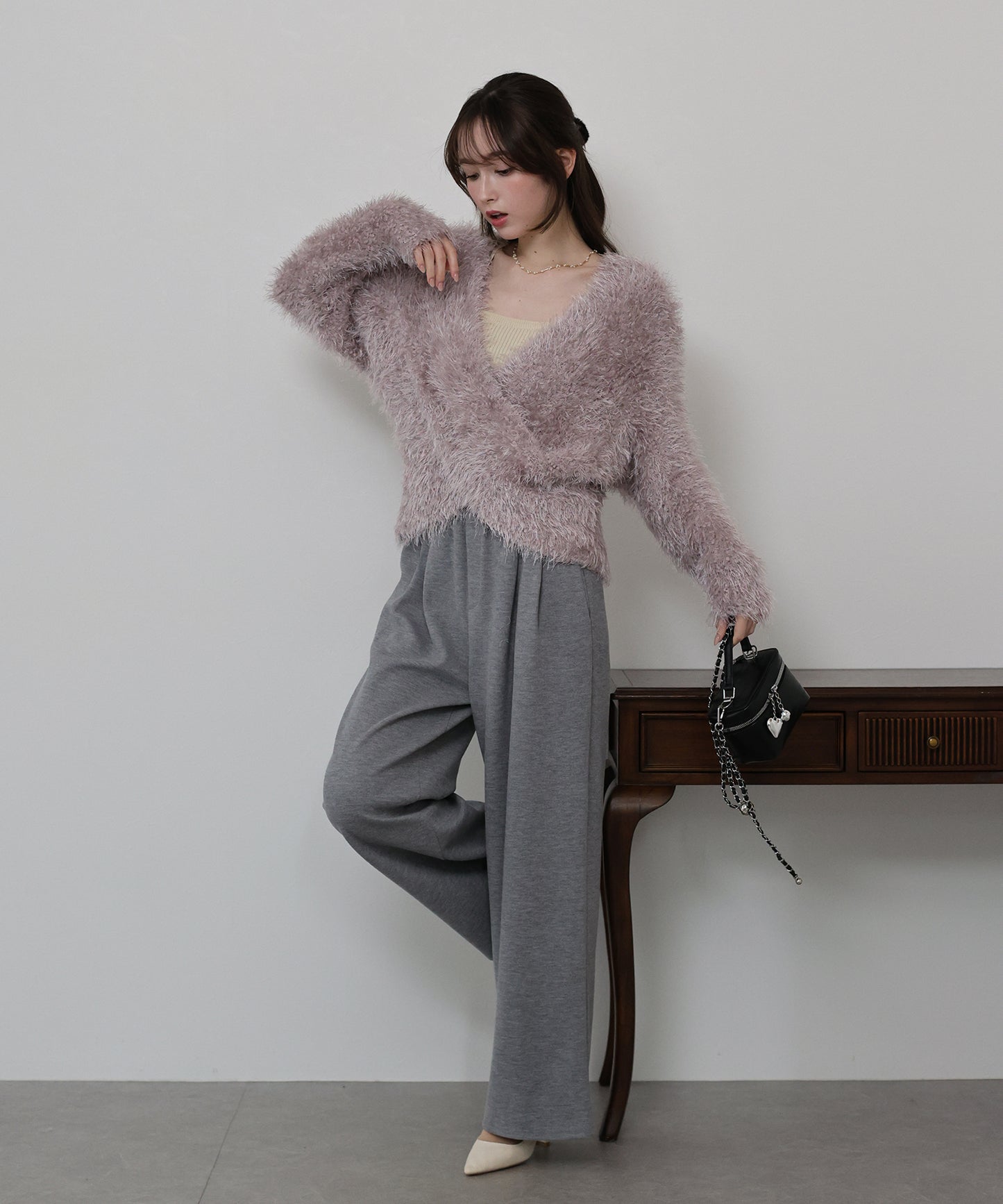 シャギークロスニット