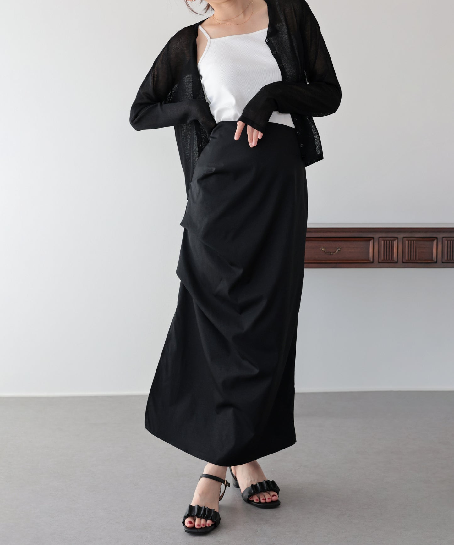 【早割5％OFF】ドレープスカート