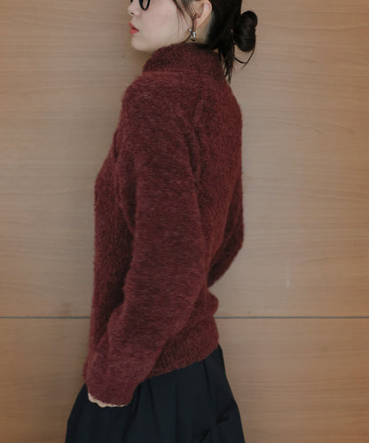 ハーフジップブークレニット[J by blue]