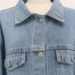 レーストリムデニムブルゾン