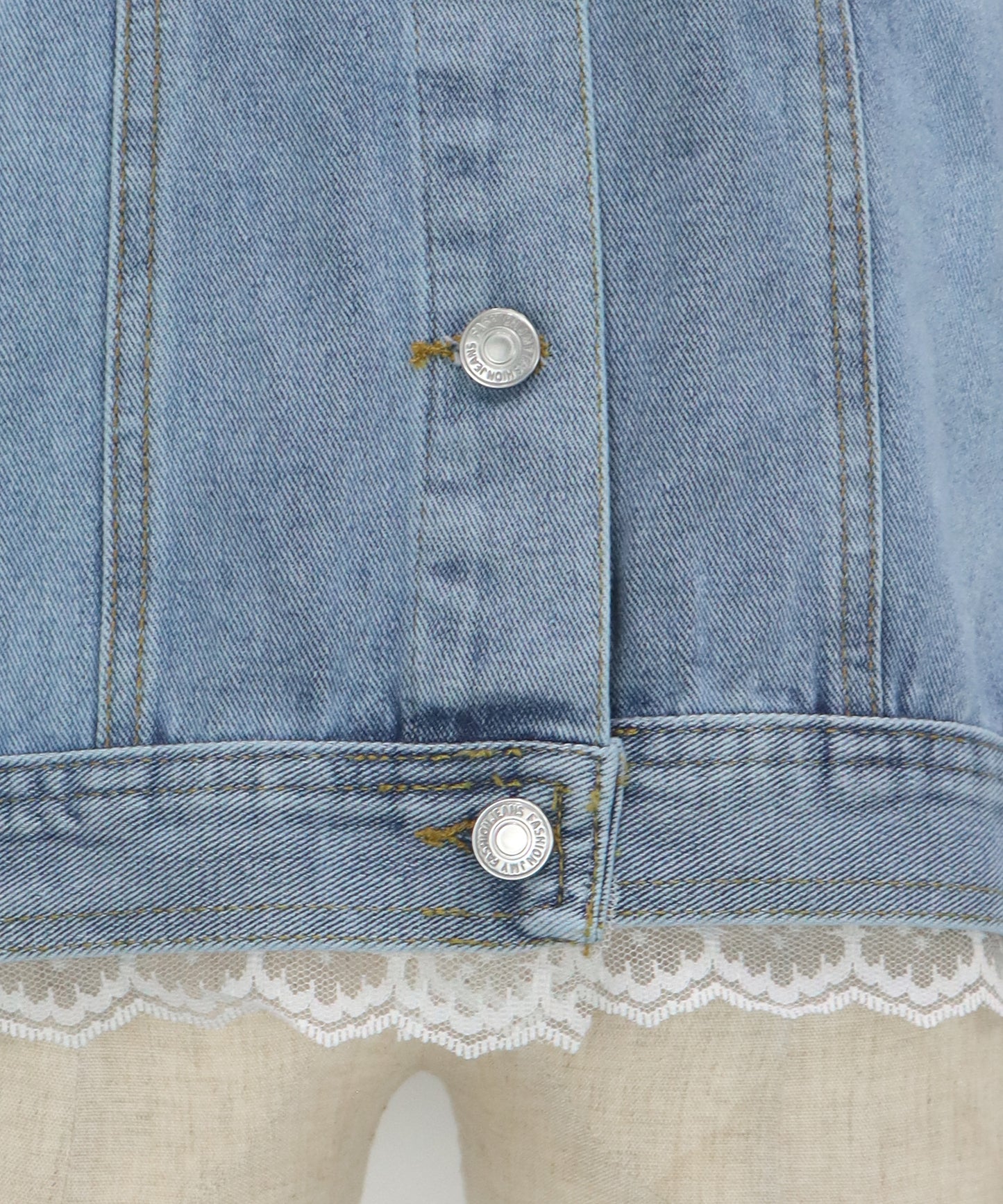 レーストリムデニムブルゾン