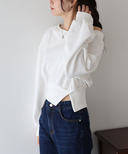 【早割5％OFF】オフショルダースウェット