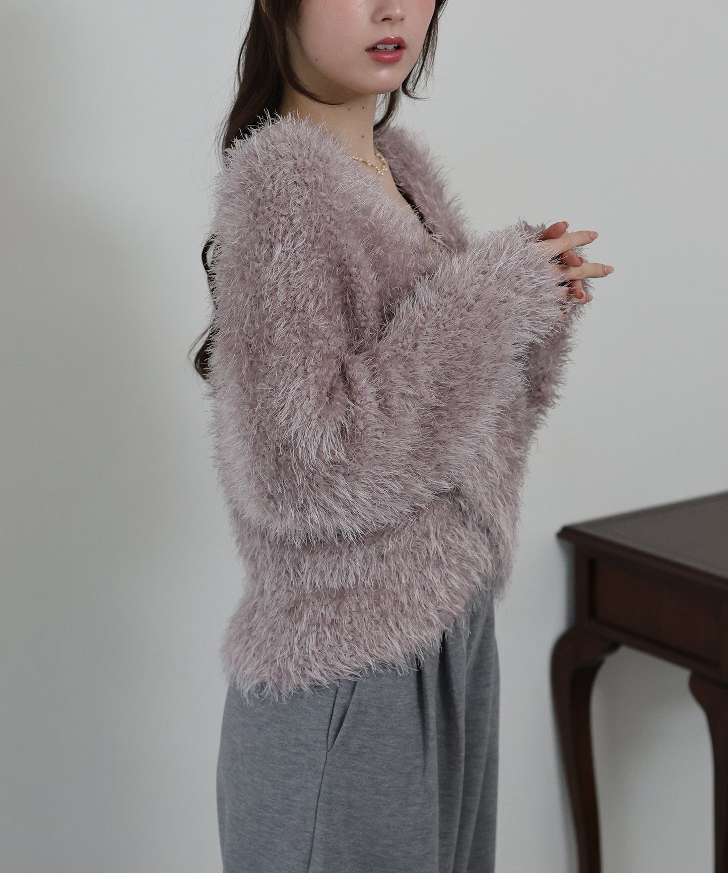 シャギークロスニット