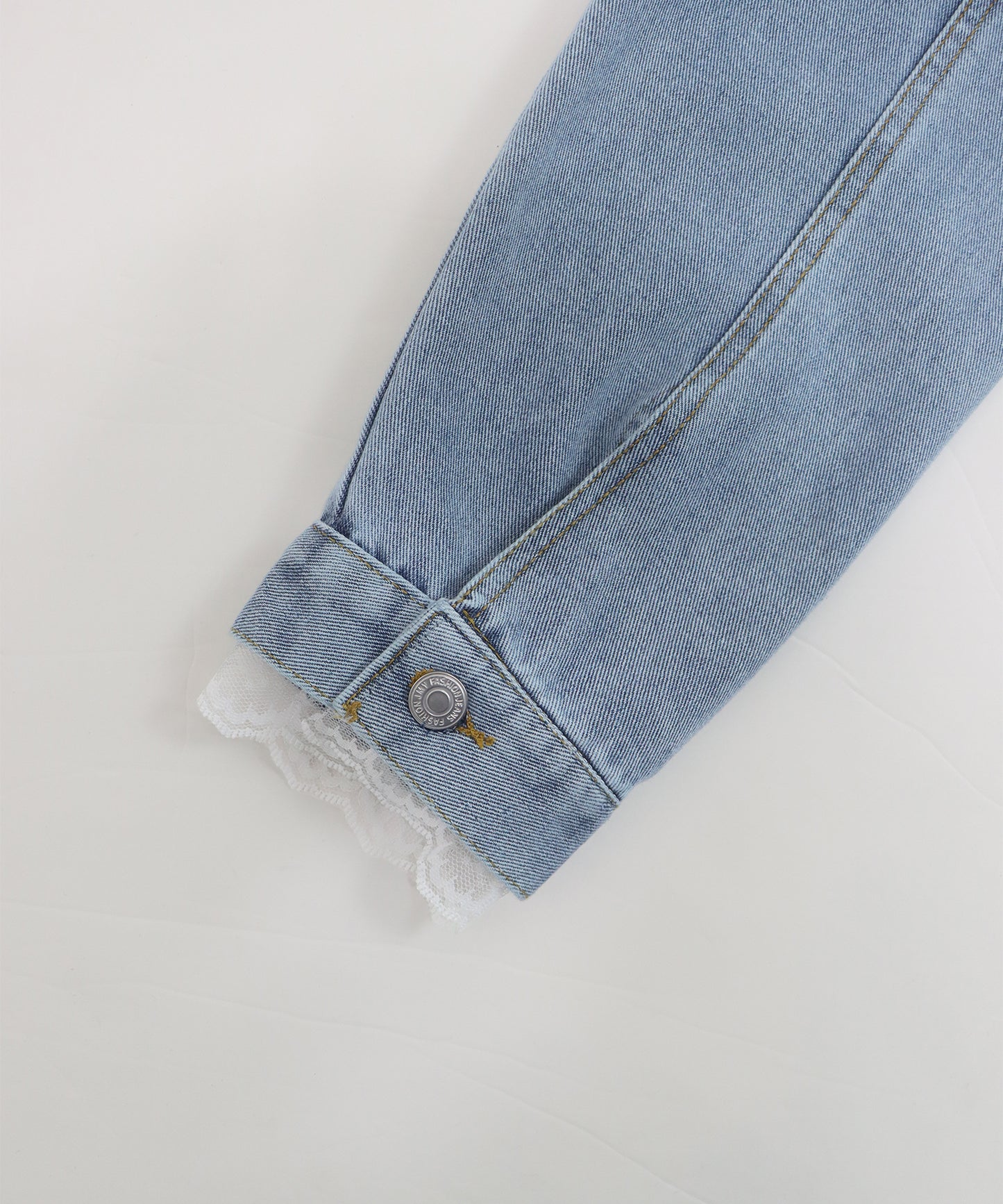 レーストリムデニムブルゾン