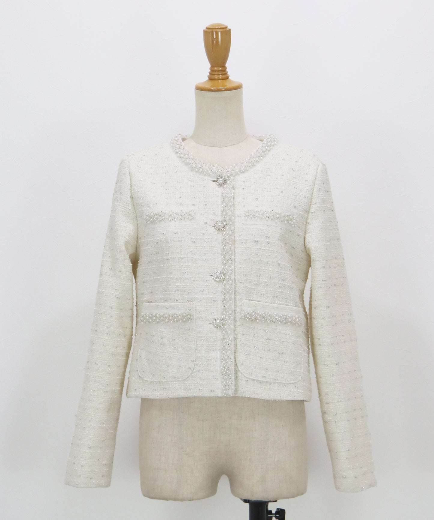 ビジューラメツイードジャケット