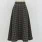【早割5％OFF】ツイードチェックフレアスカート