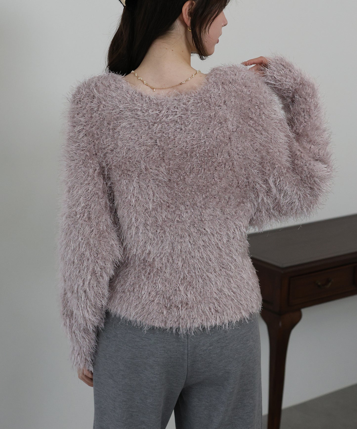 シャギークロスニット