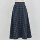 【早割5％OFF】ツイードチェックフレアスカート