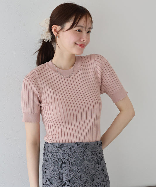 【TIME SALE】サマーリブニットトップス【ネコポス】