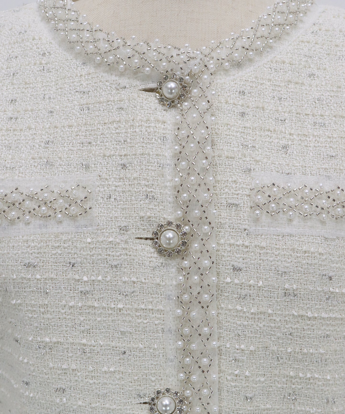 ビジューラメツイードジャケット