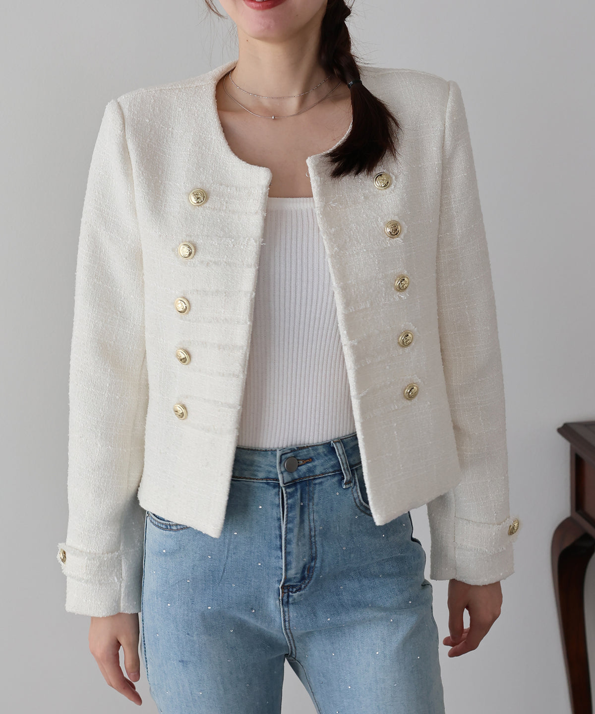 【早割5％OFF】ナポレオンツイードジャケット