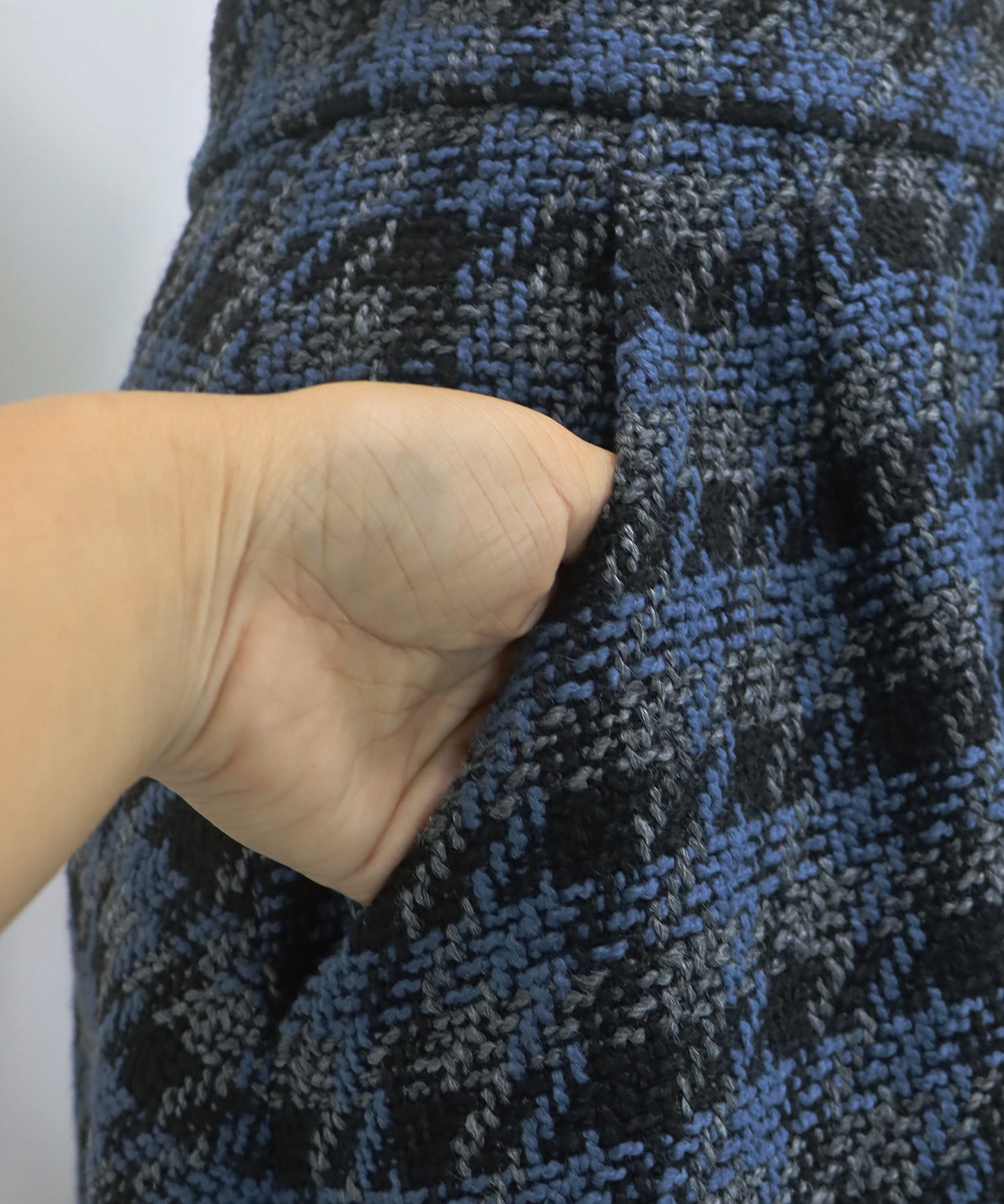 【早割5％OFF】ツイードチェックフレアスカート