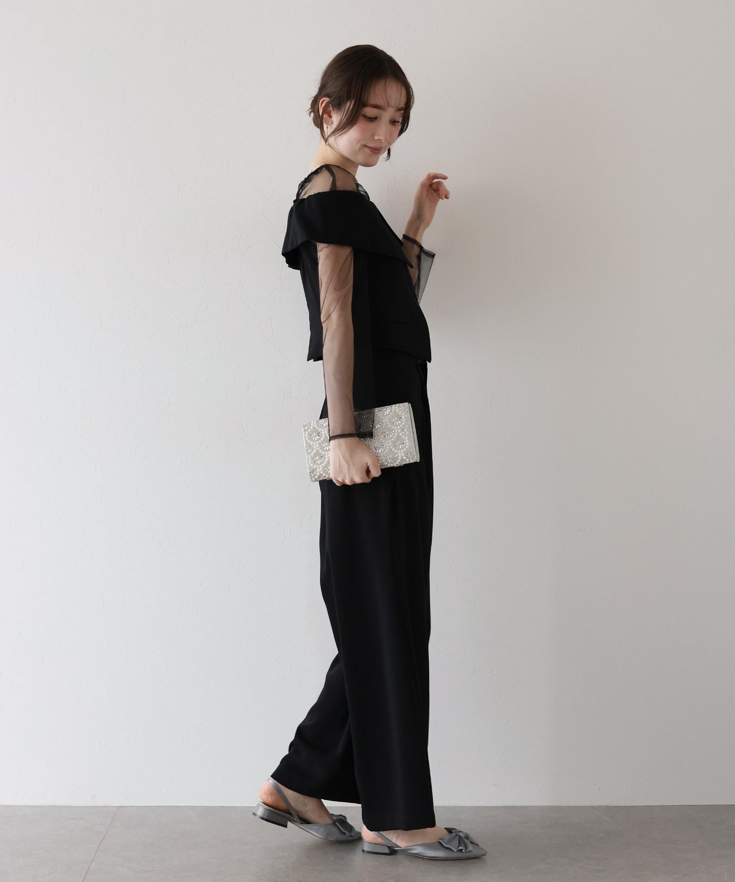 【TIME SALE】オフショルパンツドレス