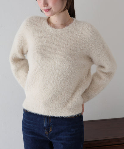 スパンコールラメシャギーニット