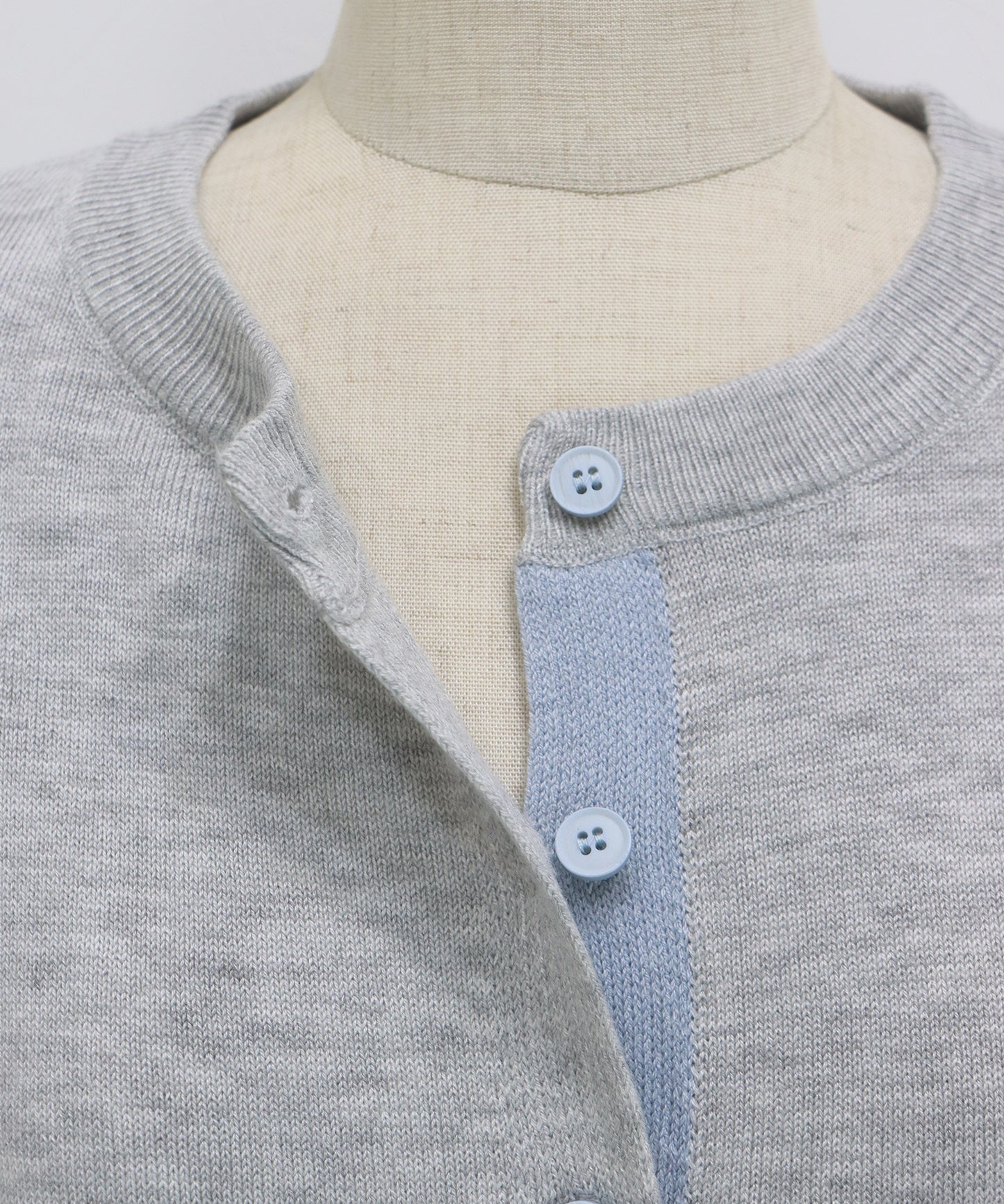 バイカラーカーディガン