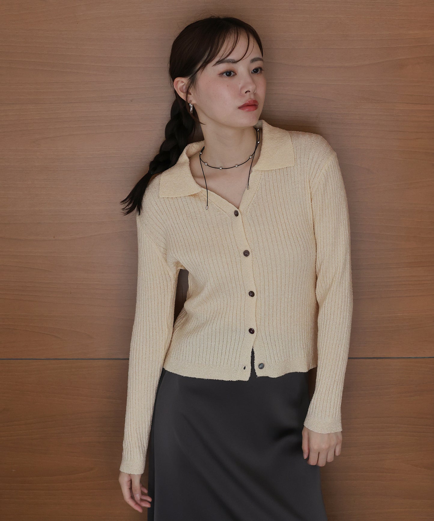 【早割5％OFF】メランジスキッパーニット