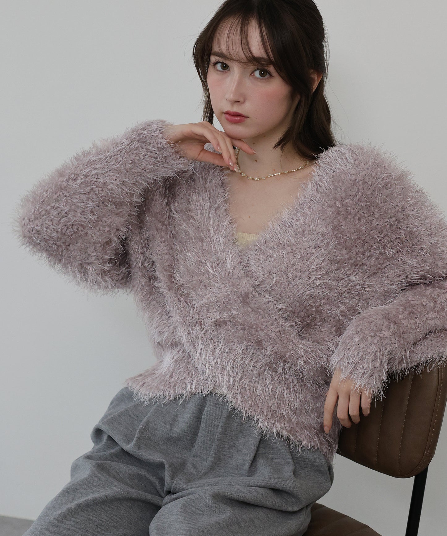 シャギークロスニット