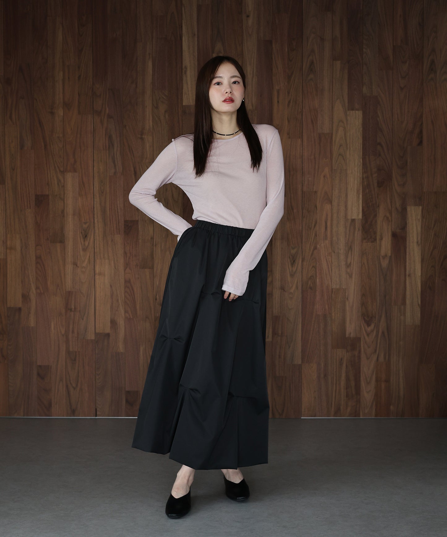 ロングスリーブシアーカットソー【ネコポス】