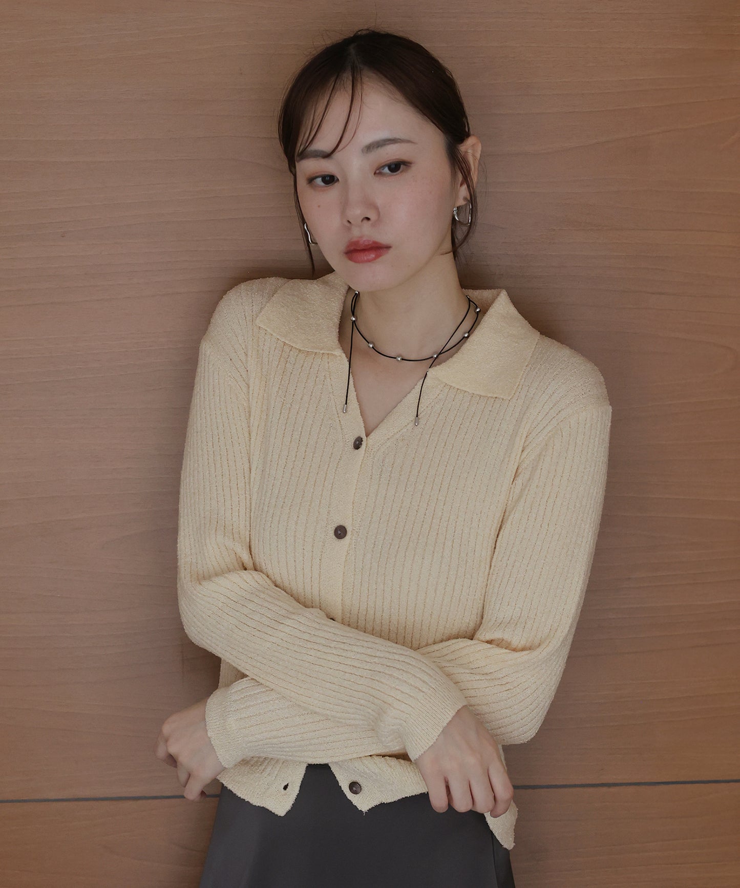 【早割5％OFF】メランジスキッパーニット