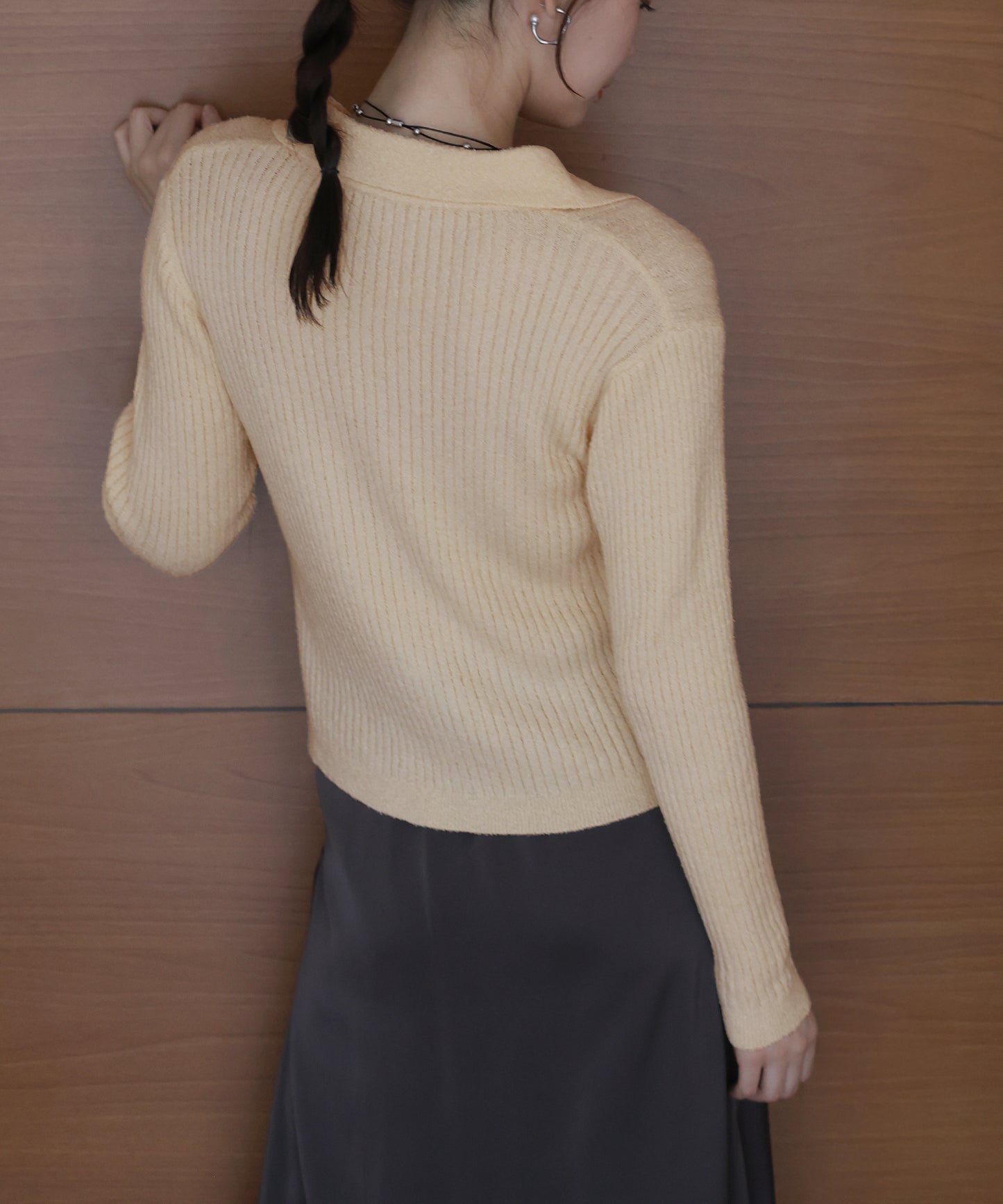 【早割5％OFF】メランジスキッパーニット
