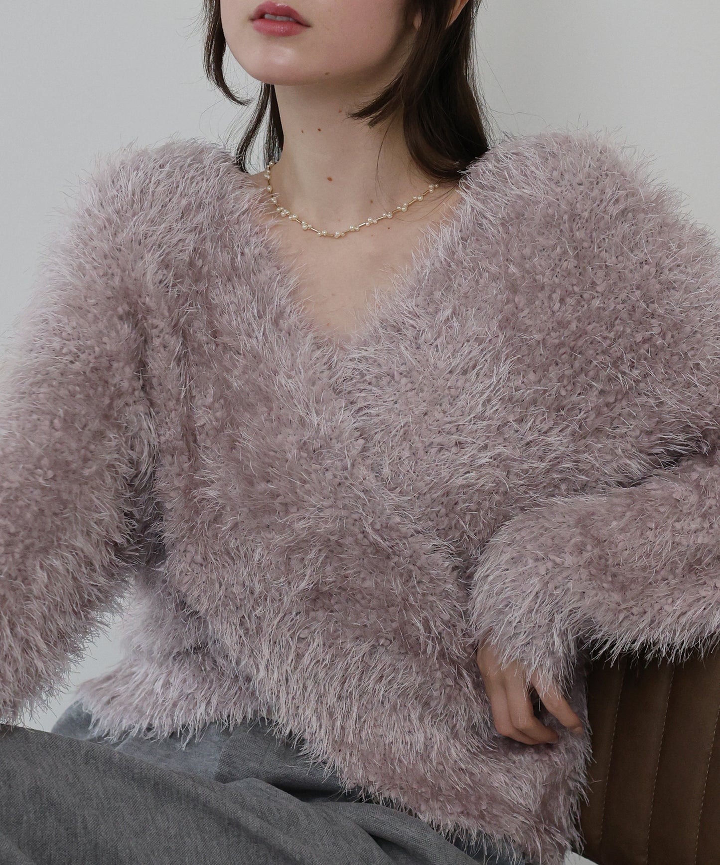 シャギークロスニット