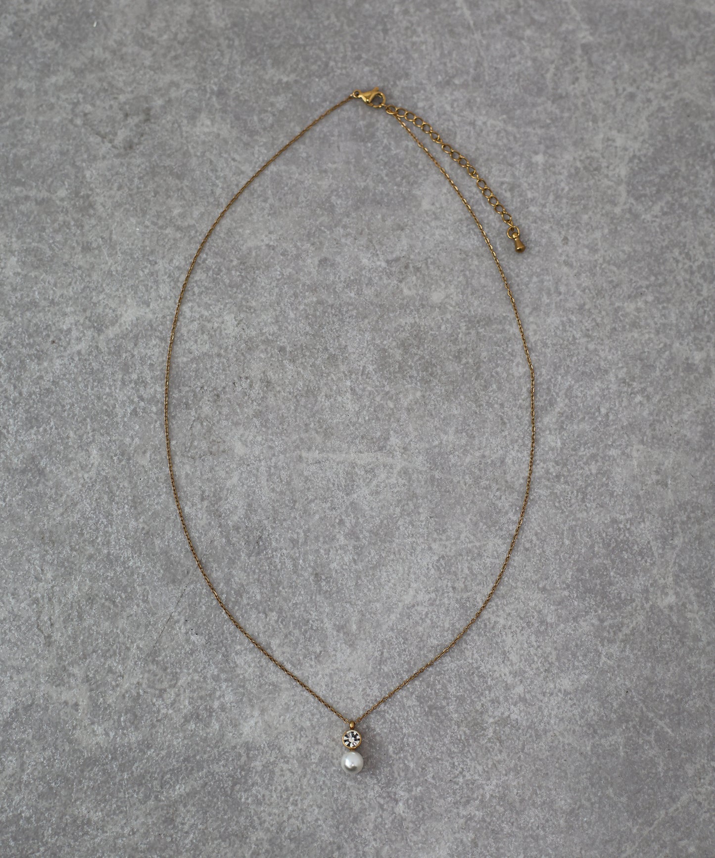 【早割5％OFF】ビジューパールネックレス / サージカルステンレス【ネコポス】