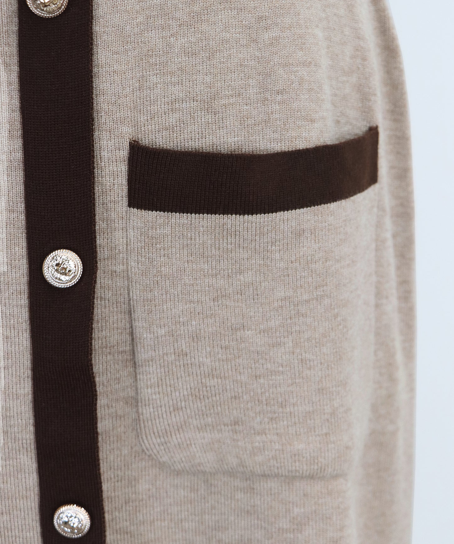 【TIME SALE】配色Vネックニット＆スカート セットアップ