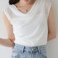【SALE】ドレープネックフレンチシアーTシャツ【ネコポス】