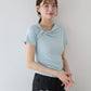 【TIME SALE】半袖アシメドレープTシャツ【ネコポス】