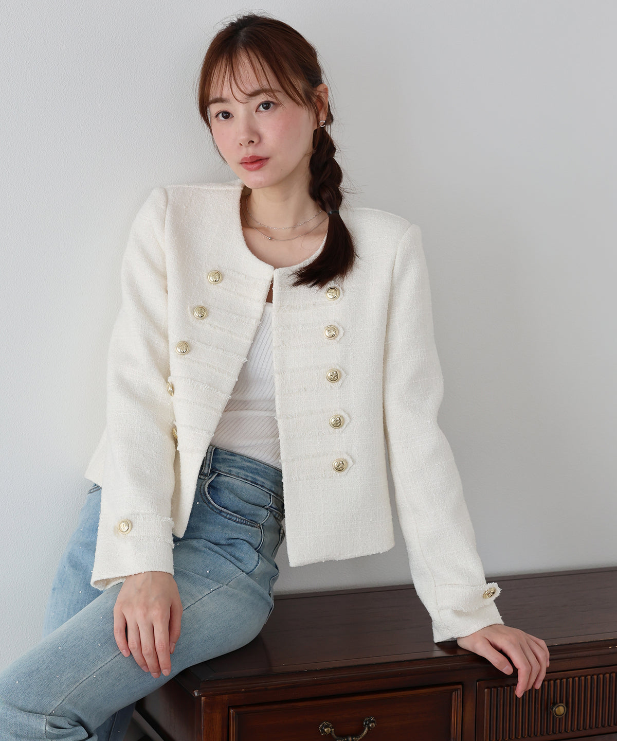 【早割5％OFF】ナポレオンツイードジャケット