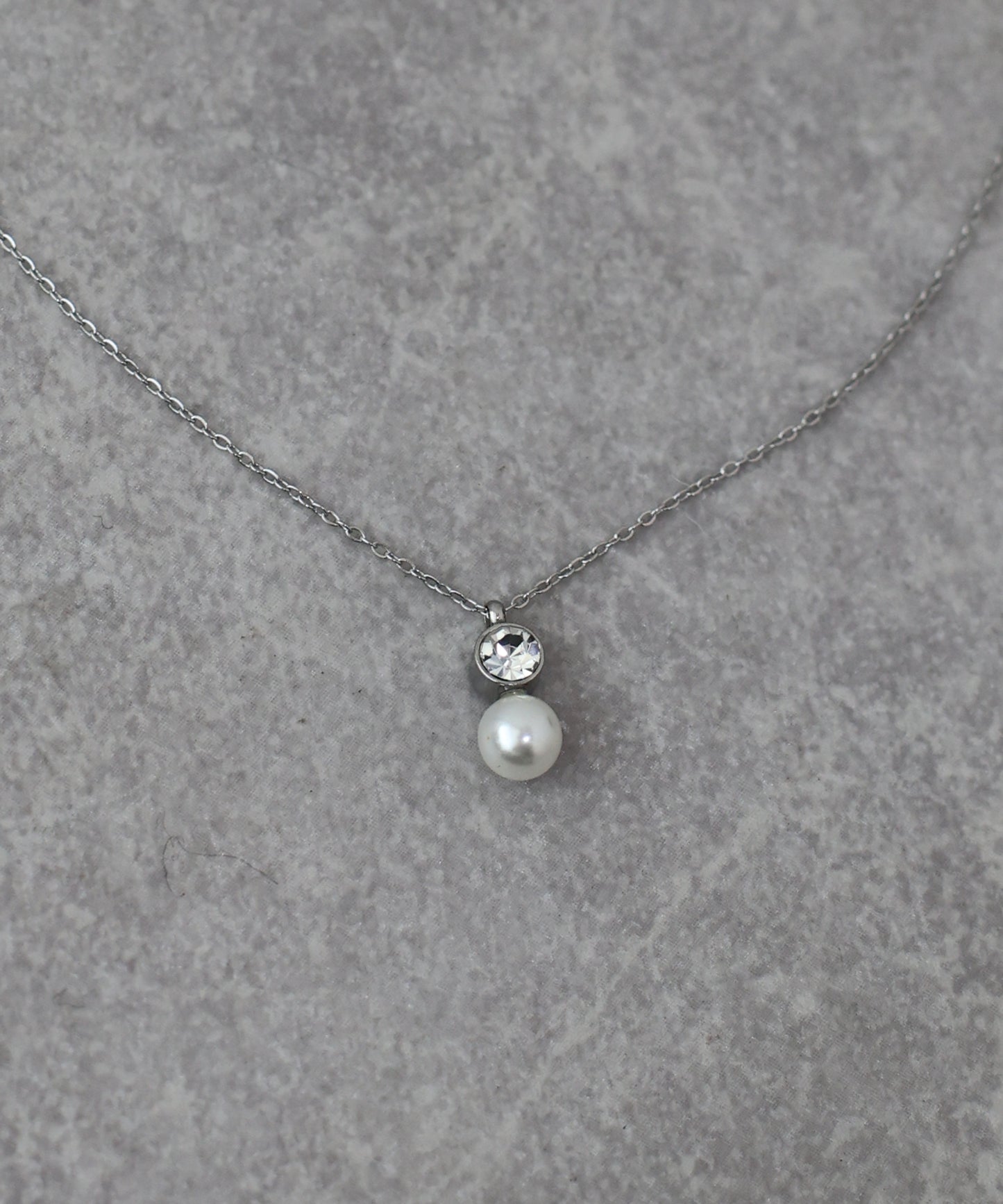 【早割5％OFF】ビジューパールネックレス / サージカルステンレス【ネコポス】