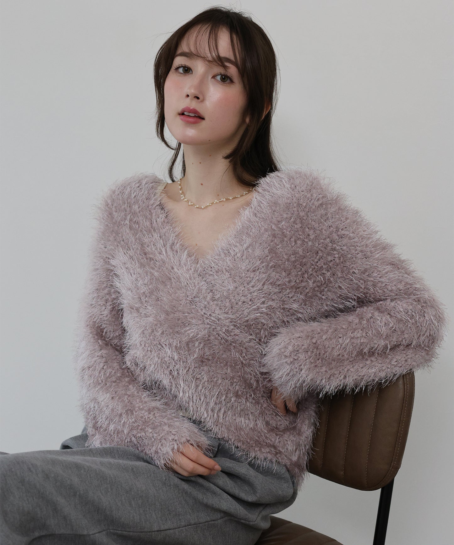 シャギークロスニット