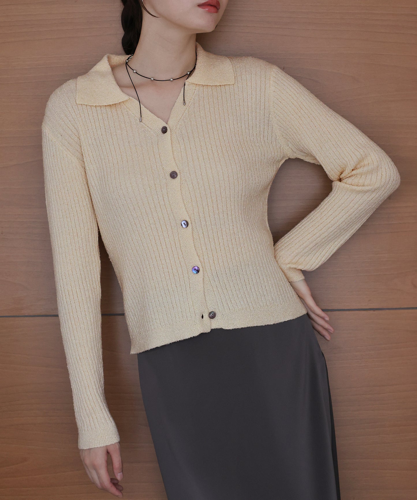 【早割5％OFF】メランジスキッパーニット